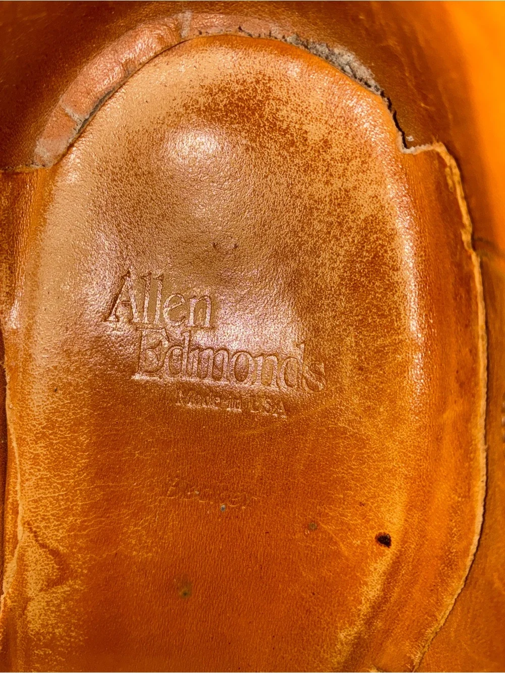 Allen Edmonds Becker Brown Leather Captoe Dress Shoes Size 11.5 Made In USA